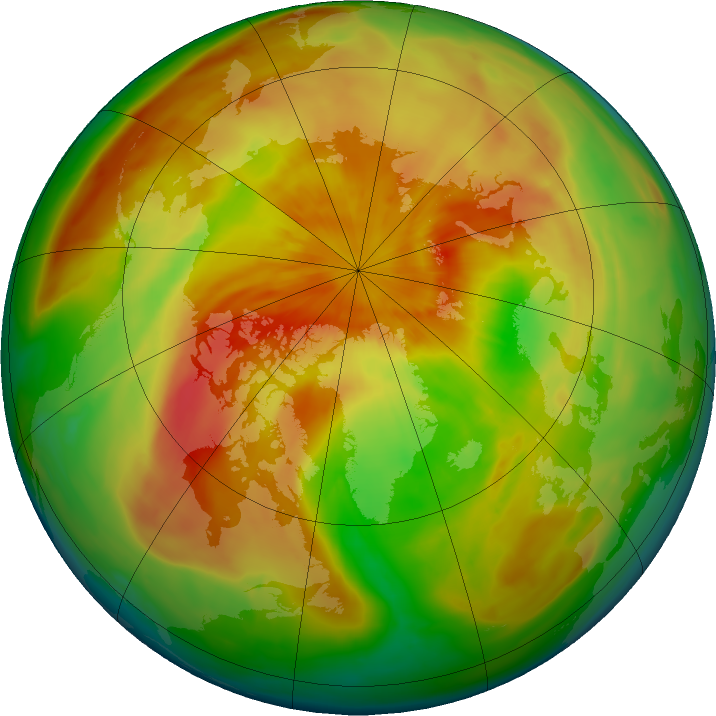 Arctic ozone map for 11 April 2016